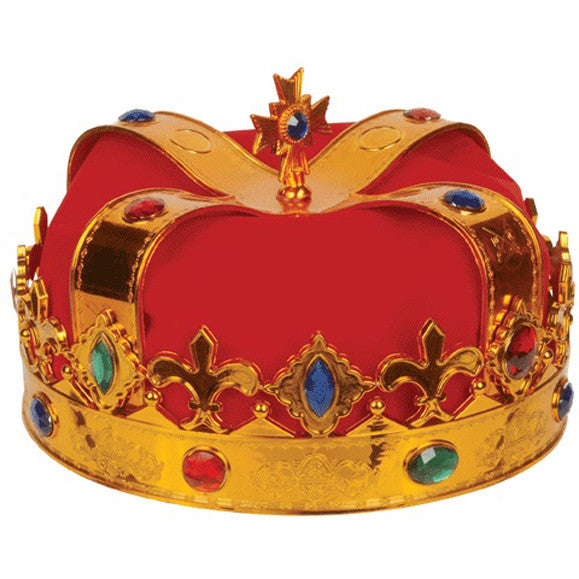 Buy DELUXE RED ADULT SIZE JEWELED CROWN Bulk Price