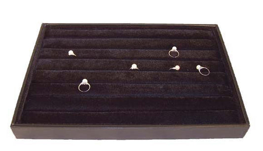 Wholesale LARGE PADDED SLOTTED RING DISPLAY TRAY (Sold by the piece)