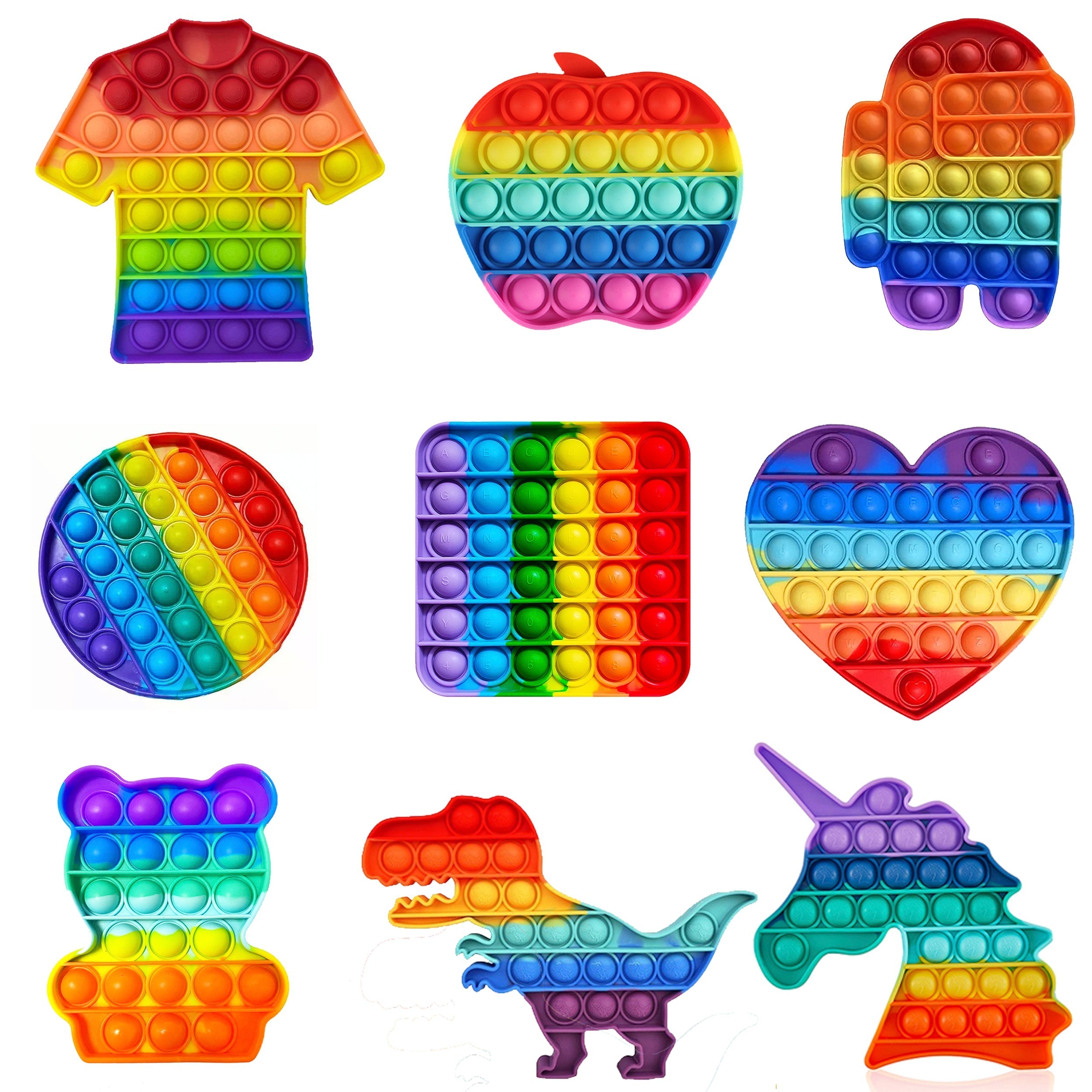 Rainbow Combo Pop it Fidget Toy