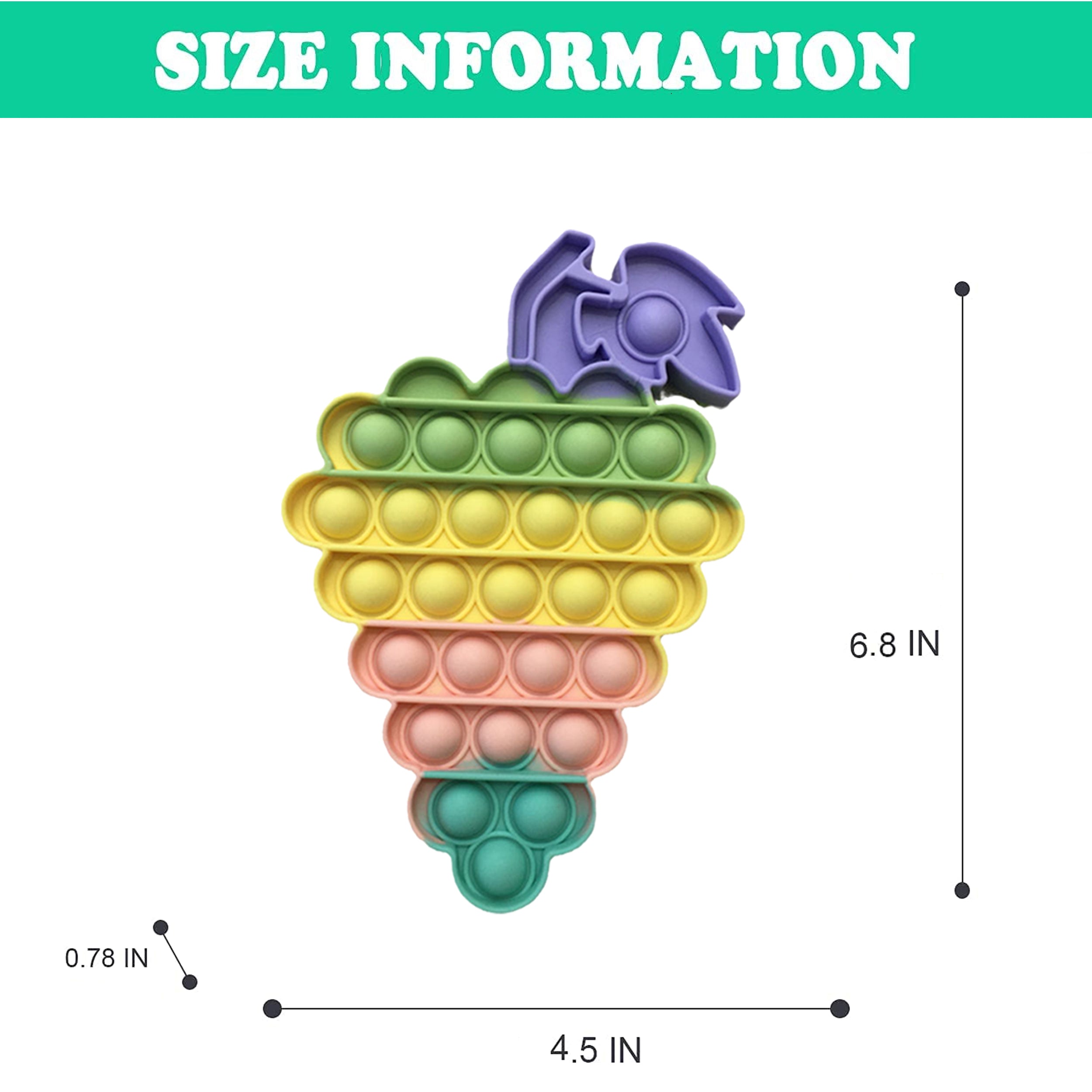 Rainbow grape pop it fidget toys