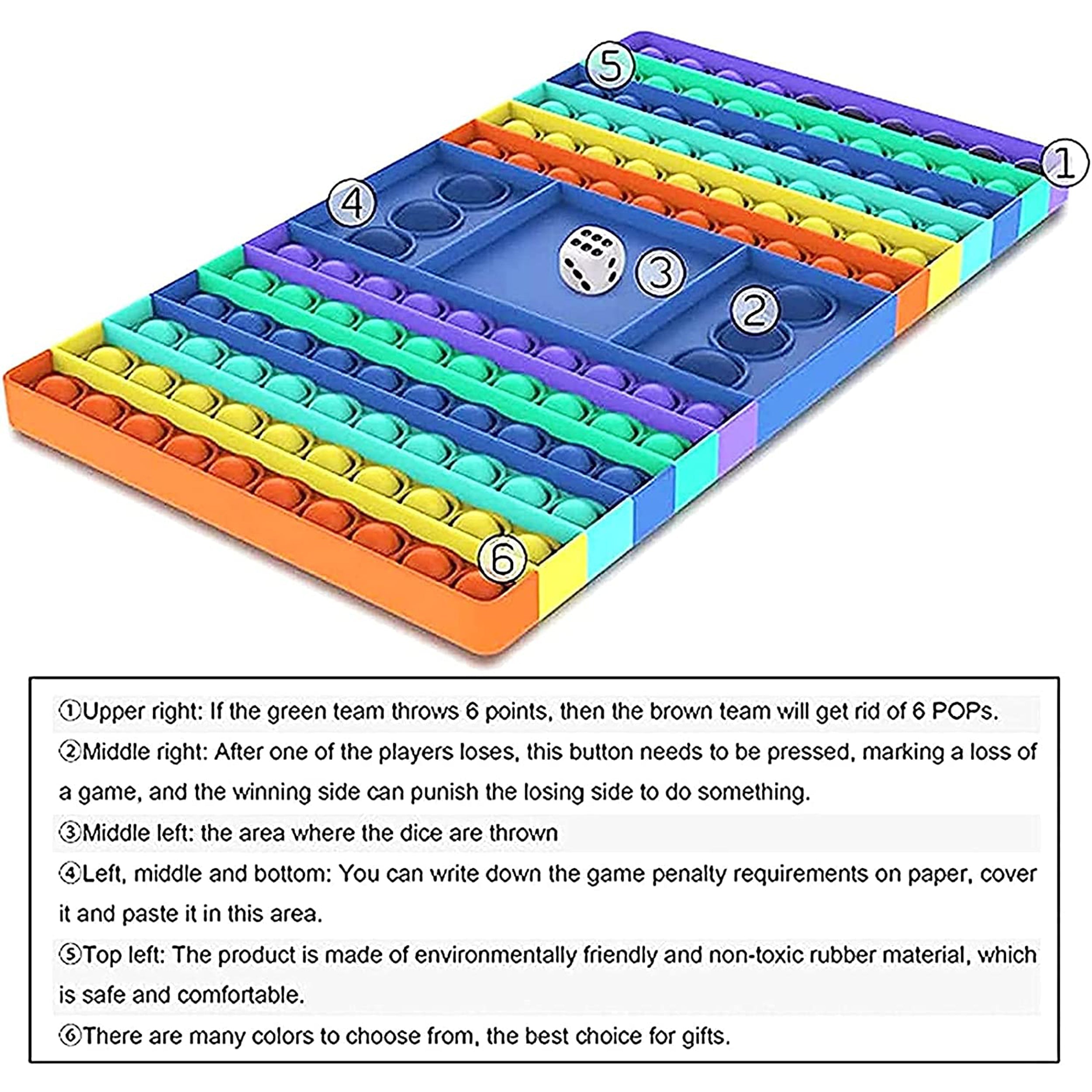 How to play with Rainbow chess board pop it fidget toys