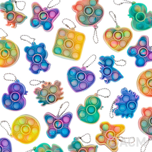 Bubble Popper Keychains In Bulk- Assorted