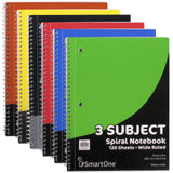 3 Subject Notebook - Wide Ruled - 120 Sheets( 1 Case=20Pcs) 2.73$/PC