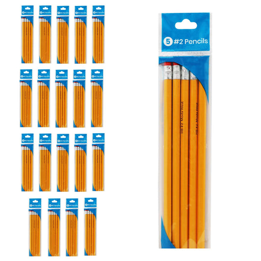 Buy 5 Pack of Unsharpened Wood Pencils - Bulk School Supplies Wholesale Case of 96 Pack of 5 Pencils Each