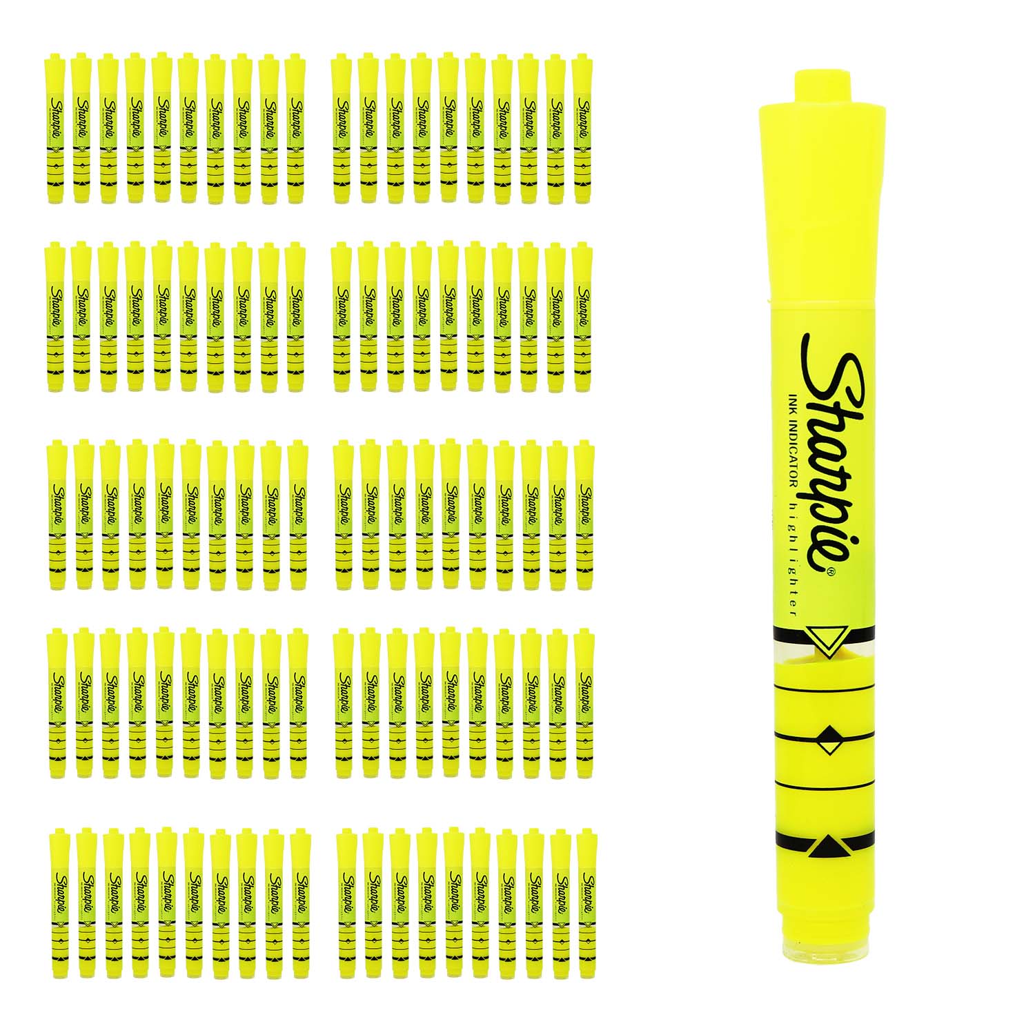 Buy 600 Ink Indicator Highlighters in Yellow - Bulk School Supplies Wholesale Case of 600 -Ink Indicator Highlighters