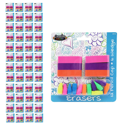 Buy 18 Pack Eraser Set - Bulk School Supplies Wholesale Case of 48- 18 Packs of Erasers