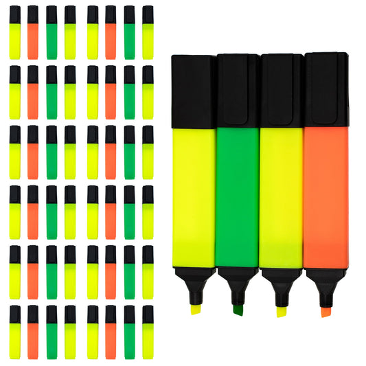 Buy 4 Pack of Assorted Highlighters - Bulk School Supplies Wholesale Case of 48 Packs of Assorted Highlighters
