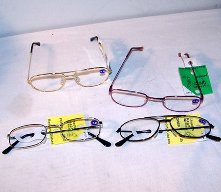 Wholesale HIGH FASHION METAL FRAME READING GLASSES (Sold by the dozen)