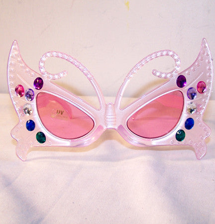 Buy BUTTERFLY WITH JEWELS PARTY GLASSESBulk Price