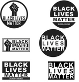 Black Lives Matter 6 Pack Assorted Sticker- Assorted