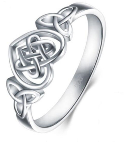 Wholesale Celtic knot heart sterling silver ring (sold by the piece)
