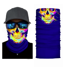 Wholesale THERMAL RAINBOW SKULL SEAMLESS BANDANA FACE COVER TUBE MULTI FUNCTION MASK WRAPS