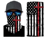 Wholesale RED CROSS AMERICAN SEAMLESS BANDANA FACE COVER TUBE MULTIFUNCTION MASK WRAPS