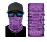 Wholesale PURPLE PAISLEY SEAMLESS BANDANA FACE COVER TUBE MULTIFUNCTION MASK WRAPS