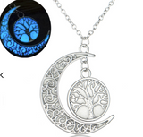 Wholesale GLOW IN THE DARK MOON & TREE NECKLACE