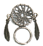 Wholesale Hot Leathers Pewter Dreamcatcher Sunglass Holder Pin | Stylish and Functional Accessory