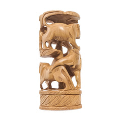 Add a Whimsical Touch to Your Home with Wooden Animal Mix Statue