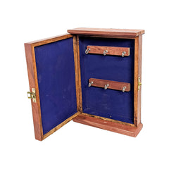 Organize Your Keys in Style with Handcrafted Wooden Gemstone Art Key Holder