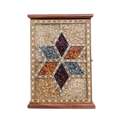 Organize Your Keys in Style with Handcrafted Wooden Gemstone Art Key Holder
