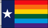 Wholesale TEXAS STATE RAINBOW 3 X 5 FLAG ( sold by the piece )