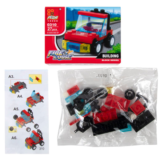 Micro Blocks Fire House Vehicles Toy For Kids