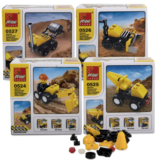 Bulk Micro Blocks Construction Vehicles Toy Set For Kids