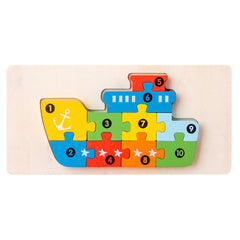 Jigsaw Wood Puzzles Toy For Kids - Assorted
