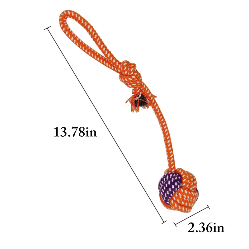 Bite-Sized Fun: Dog Chew Rope Ball Toys for Teeth Cleaning and Playtime