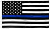 Wholesale 2 X 3 AMERICAN BLACK WHITE BLUE THIN LINE police FLAG ( sold by the piece )