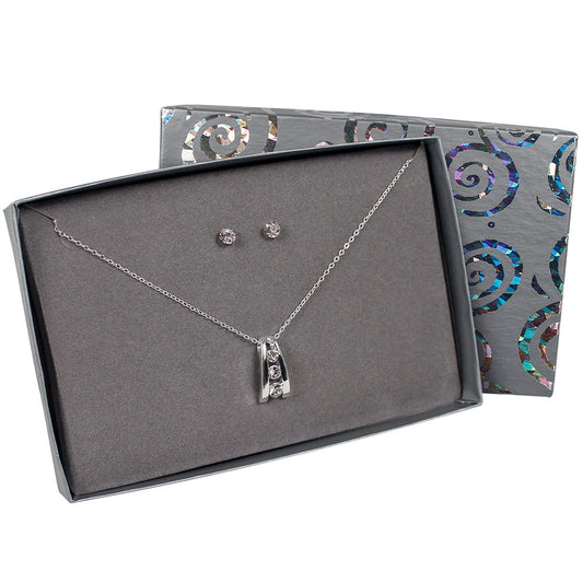 Wholesale Tiered Crystal Necklace & Earrings