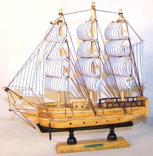 Wholesale LARGE WOOD 13 INCH SAIL BOATS (Sold by the piece) -* CLOSEOUT NOW ONLY 7.50 EA