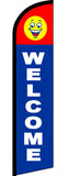 Wholesale SUPER SWOOPER 15 FT HAPPY SMILE FACE WELCOME  FLAG  (Sold by the piece)
