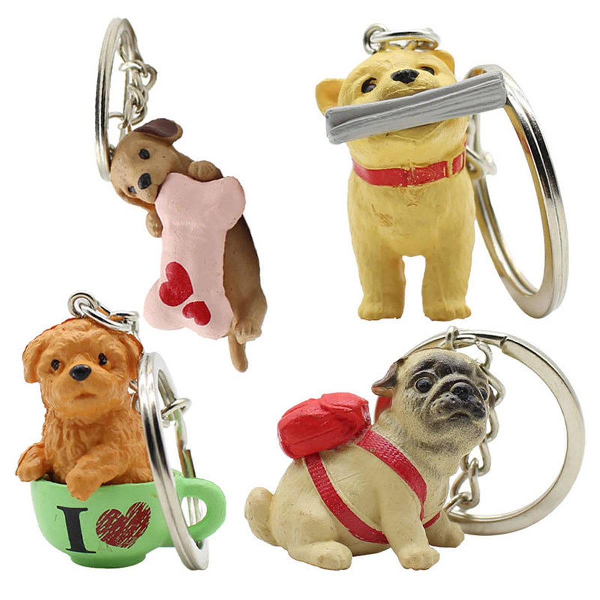 Wholesale Resin Dog Keychains