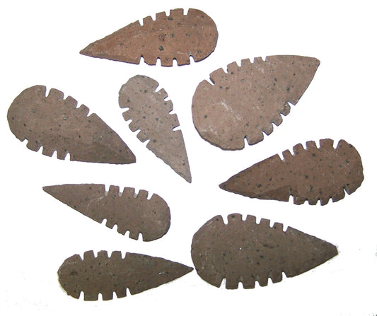 Buy SERRATED HICKORYITE STONE LARGE 2 TO 3 INCH ARROWHEADS ( sold by the dozen OR bag of 100 piecesBulk Price
