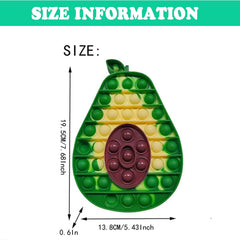 Green Avocado Pop it Fidget Toys Dimensions