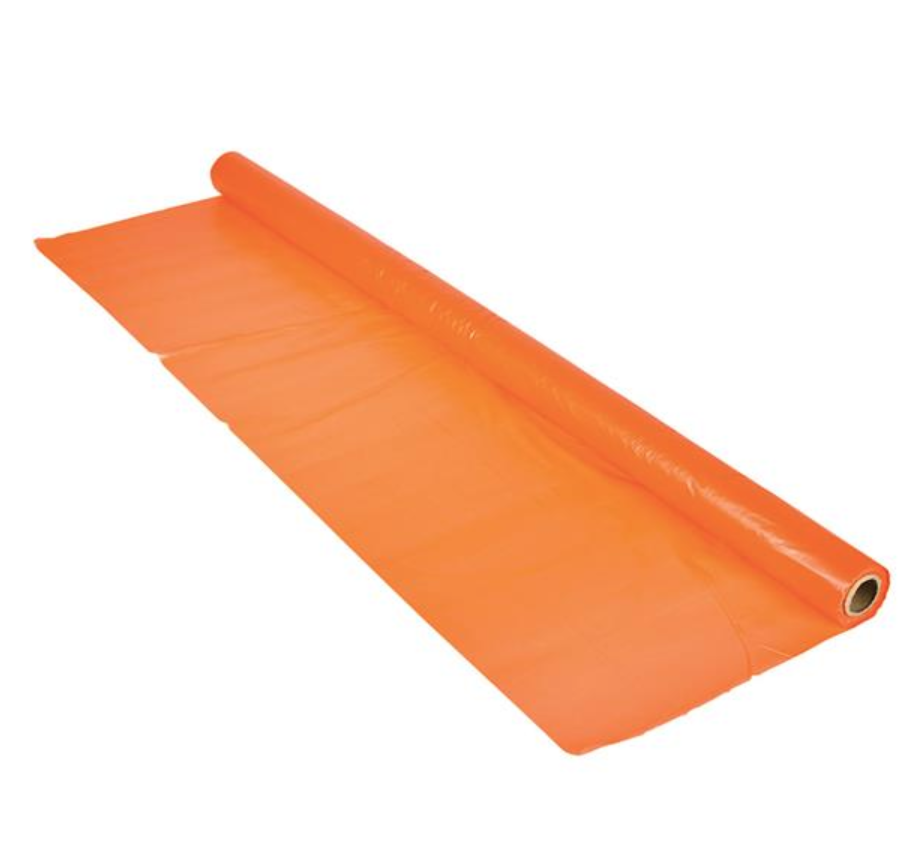 Buy ORANGE TABLECLOTH ROLL 1MIL 100'X40" in Bulk