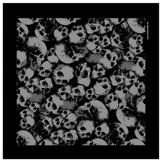 Wholesale DELUXE ANCIENT STACK OF SKULLS BANDANA (Sold by the piece or dozen)