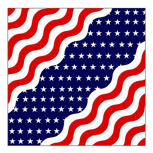 Buy DELUXE AMERICAN USA WAVY FLAG BIKER BANDANA Bulk Price
