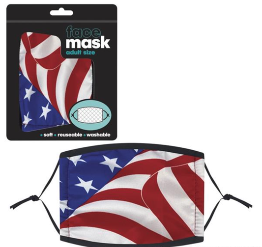 Buy PATRIOTIC FACE MASK ADULT SIZE in Bulk