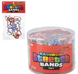 Buy TEXT RAINBOW SILICONE STRETCH BANDS in Bulk