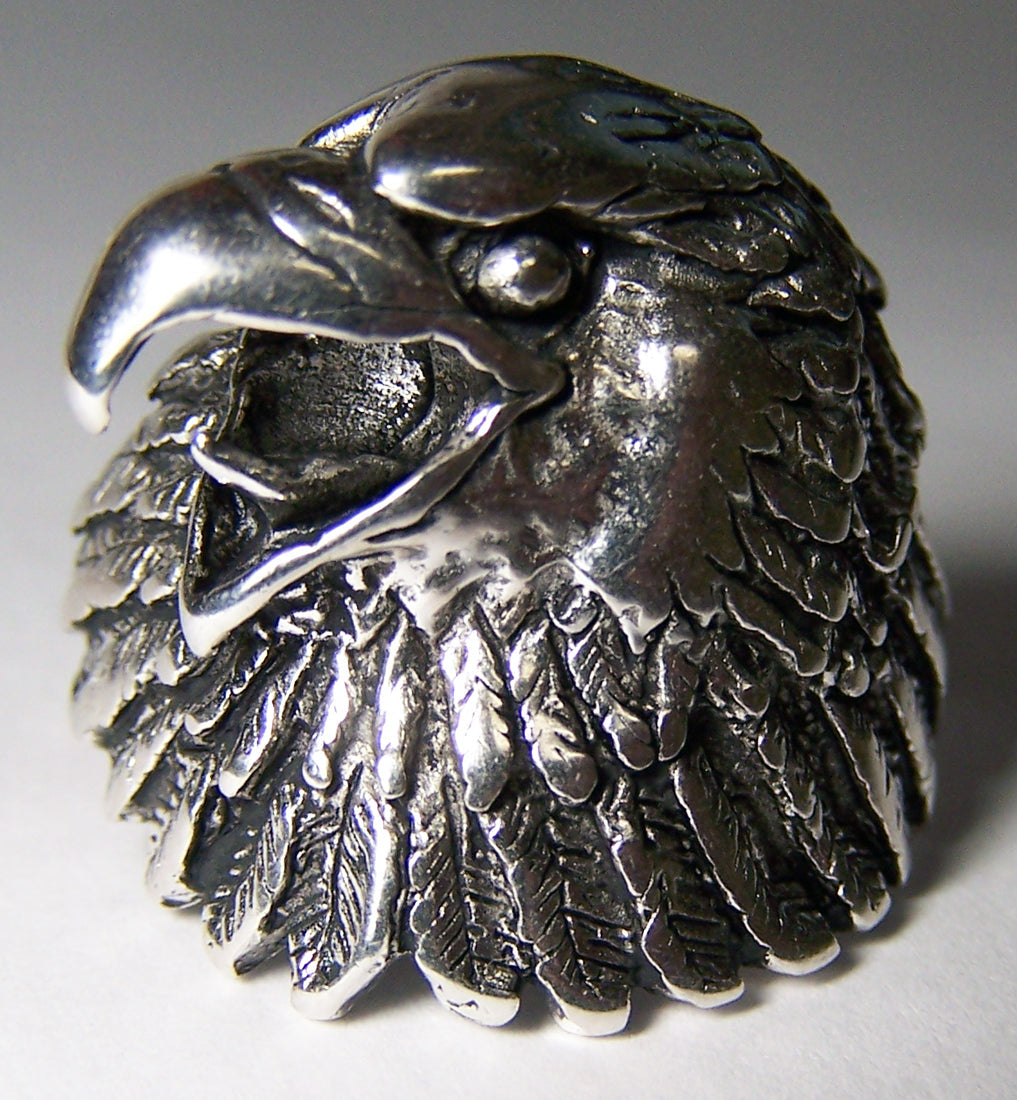 Wholesale EAGLE WITH HEAD TURNED BIKER RING (Sold by the piece)