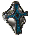 Wholesale LARGE CELTIC CROSS SILVER DELUXE BIKER RING (Sold by the piece) *