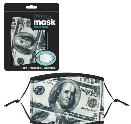 Buy MONEY FACE MASK ADULT SIZE in Bulk