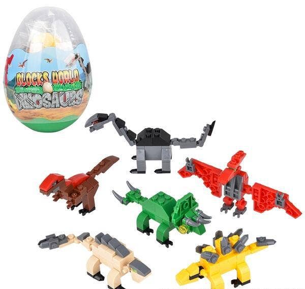 Buy DINOSAUR BUILDING BLOCK EGG 3" in Bulk