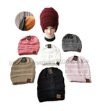 Bulk Buy Messy Bun Hole Beanie Hats Wholesale