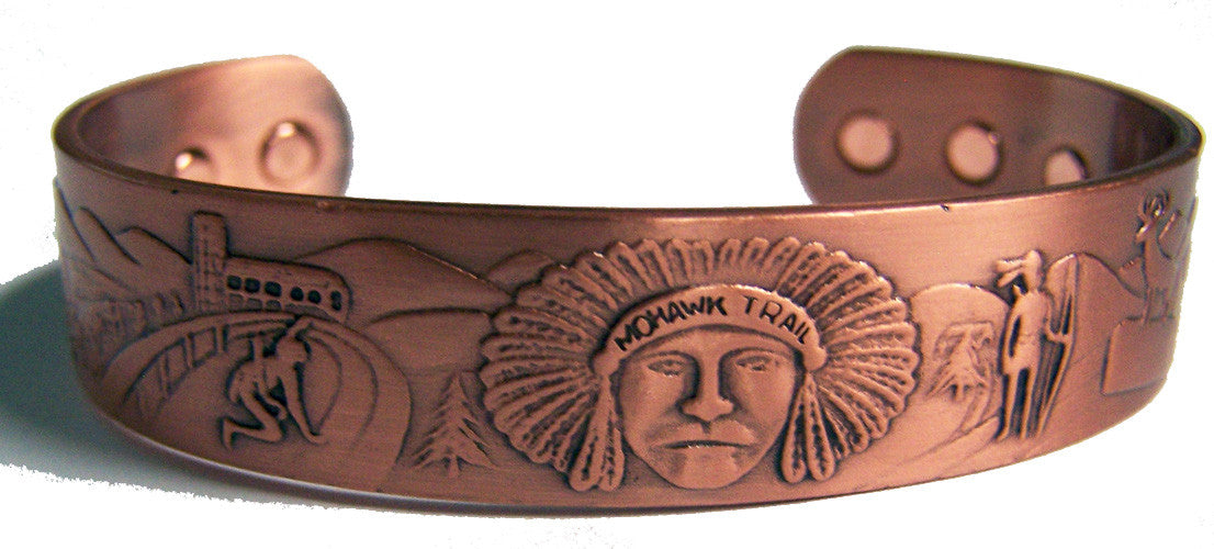 Buy INDIAN CHEIF MOHAWK TRAIL PURE COPPER SIX MAGNET CUFF BRACELET Bulk Price