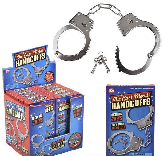 Buy DIECAST METAL HANDCUFFS DISPLAY BOX in Bulk