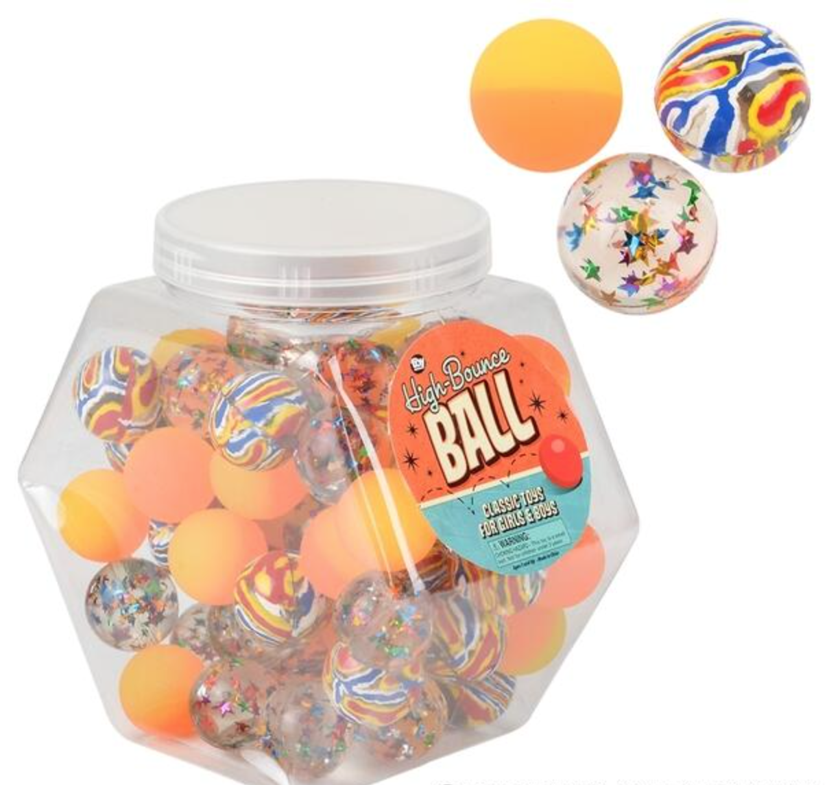 Buy HI BOUNCE BALL ASSORTMENT 1.5" 60 PIECES/CANISTER in Bulk