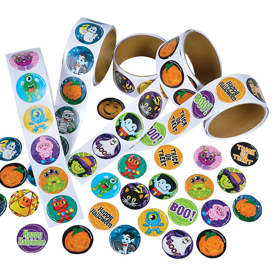 Buy HALLOWEEN ROLL STICKER ASST 500PCS/UNIT in Bulk