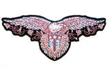 Wholesale RHINESTONE EAGLE EMBROIDERED PATCH (sold by the piece)